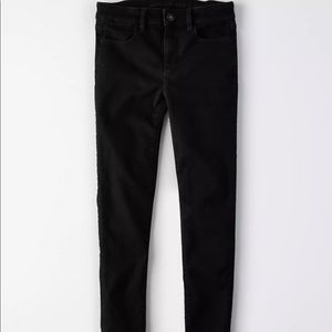 AE super low rise black jeggings